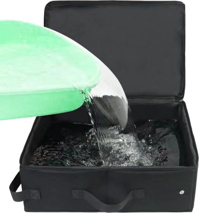 Portable Cat Travel Litter Box with Zipped Lid, Foldable Travel Litter Box, No Leakage, No Smell, Waterproof, Easy to Carry, Easy to Use in Hotels, Car