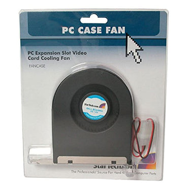 StarTech.com Expansion Slot Rear Exhaust Cooling Fan with LP4 Connector (FANCASE), Black, 1 Count (Pack of 1)