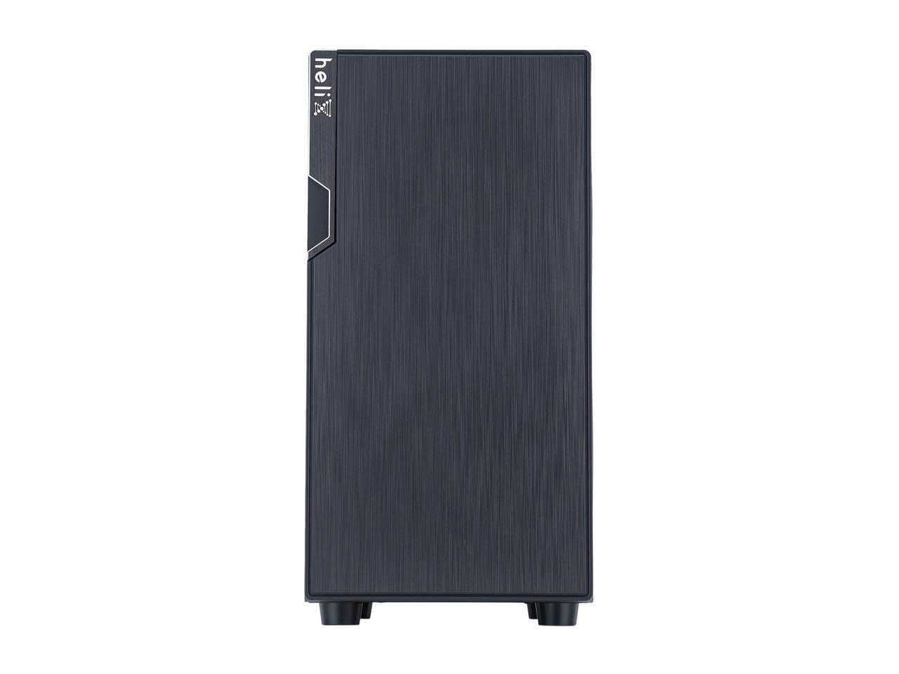 Rosewill FBM-X2-400-HELIX Micro-ATX Mini-Tower-PC-Gehäuse für Gaming und Büroanwendungen mit vorinstalliertem 400-W-Netzteil, Unterstützung für 240-mm-AIO-Wasserkühlung, 2x USB 2.0, 1x USB 3.0