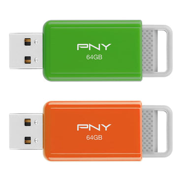 PNY 64 GB USB 2.0 Flash-Laufwerk 2er-Pack