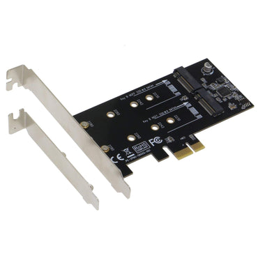 Sedna - PCI Express Dual M2 (Key B SATA 6G) SSD Adapter with Low Profile Bracket (SSD not Included)