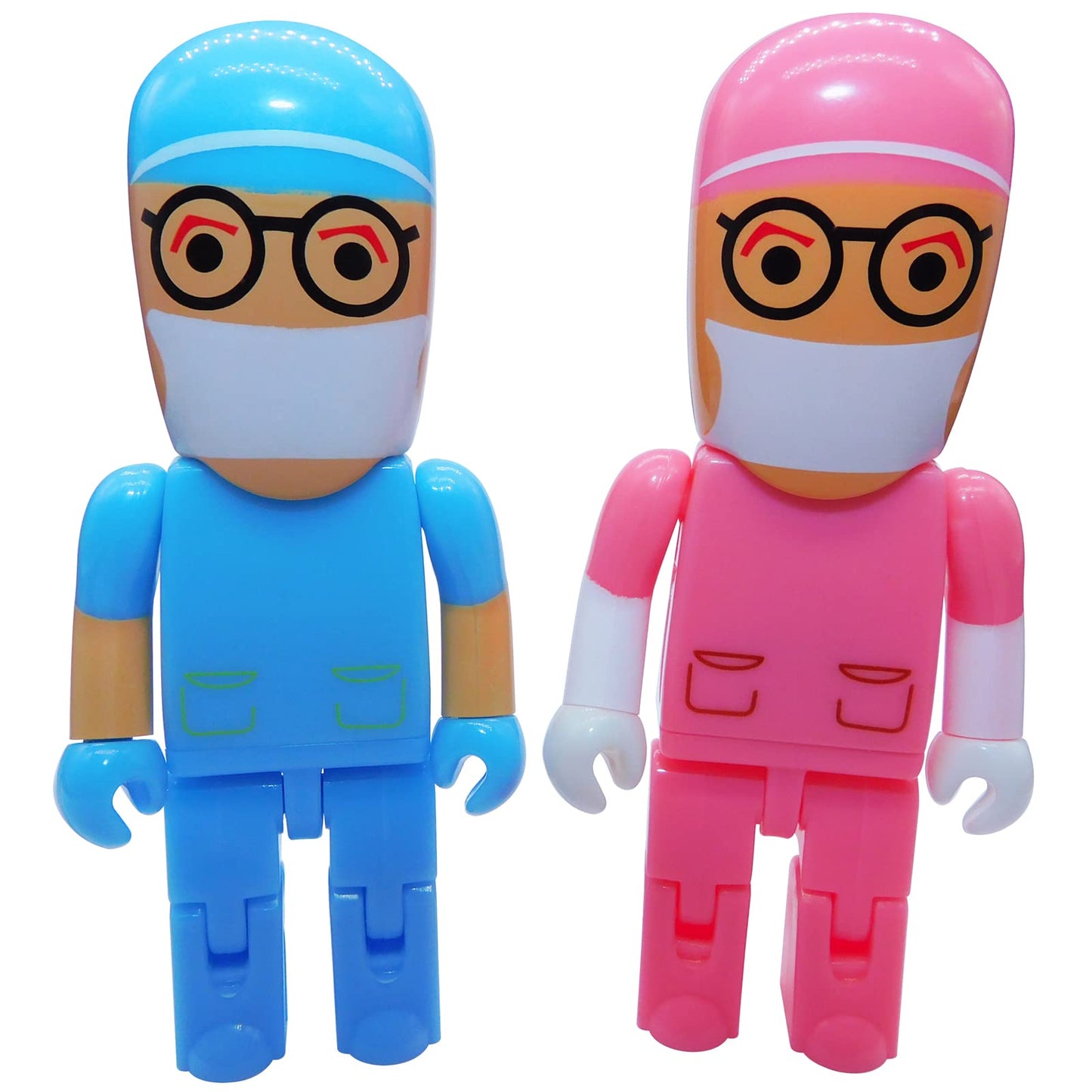 Nurse & Surgeon 64GB USB Flash Drives Memory Sticks Thumb Drive (Pink with White-Hand)