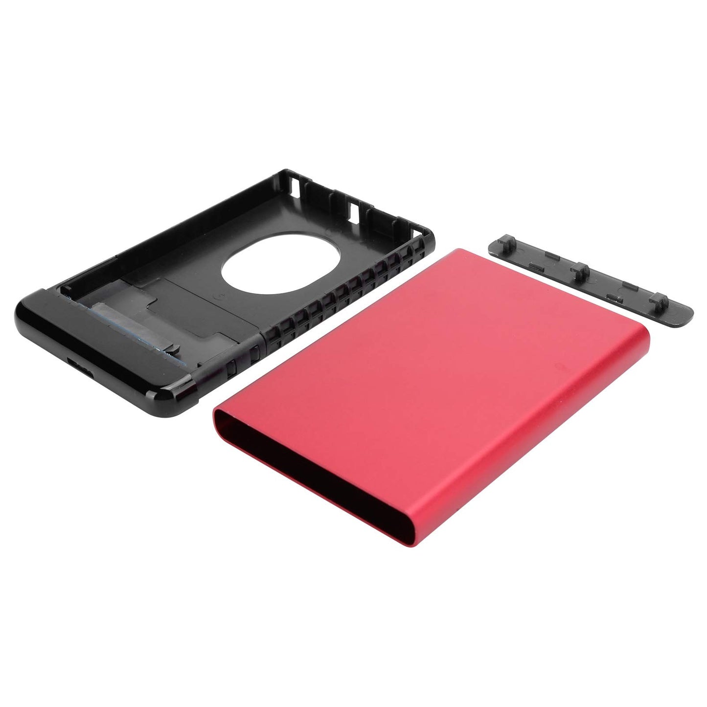 Portable Hard Disk Box USB3.0 Mobile Hard Disk Box Aluminum Alloy Disk Box 2.5in SSD/ SATA Aluminum Alloy Enclosure 8TB for Outdoor Working Laptop Accessories Computer(red)