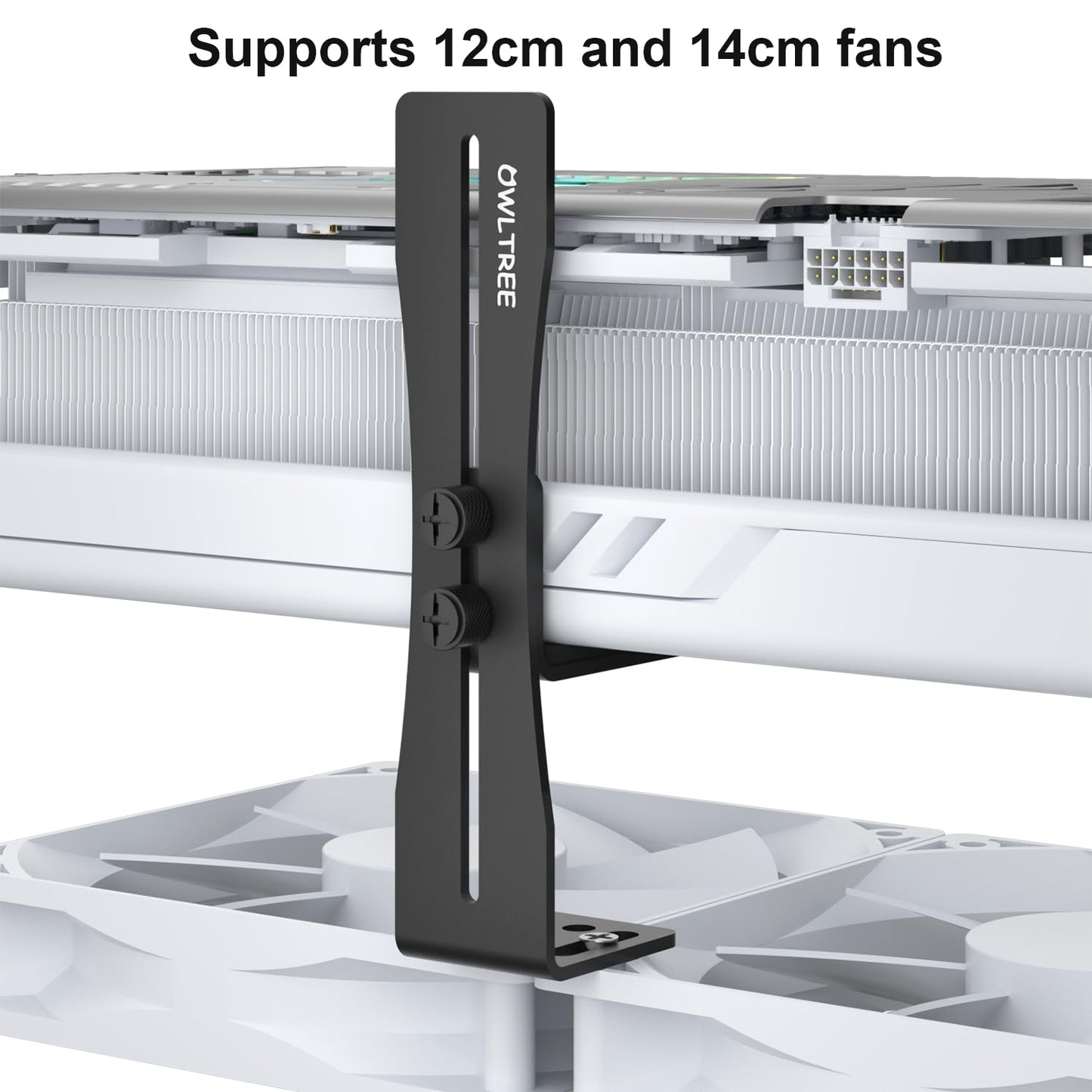 OwlTree GPU Support Bracket Graphics Card Stand Holder GPU Sag Bracket Supprt Fans 12cm and 14cm Fans (0.24 to 4.92 inch)