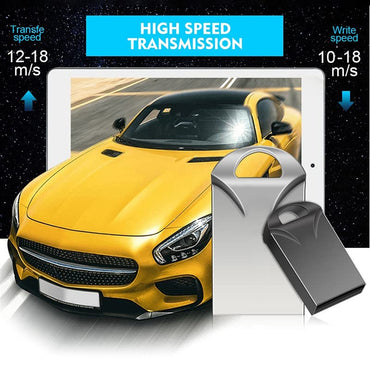 Super Mini USB Flash Drives Memory Sticks Thumb Drive Pen-Stick with Waterproof Dustproof Shockproof (Silver 2GB)