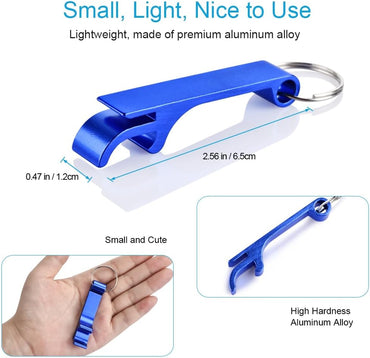 Mcyye 6er-Set bunte Mcyye Bierflaschenöffner, hochwertiger Flaschenöffner mit Metall-Schlüsselanhänger, Getränkeflaschenöffner für Damen und Herren, klein und praktisch, leicht zu transportieren, öffnet Bierflaschen mühelos