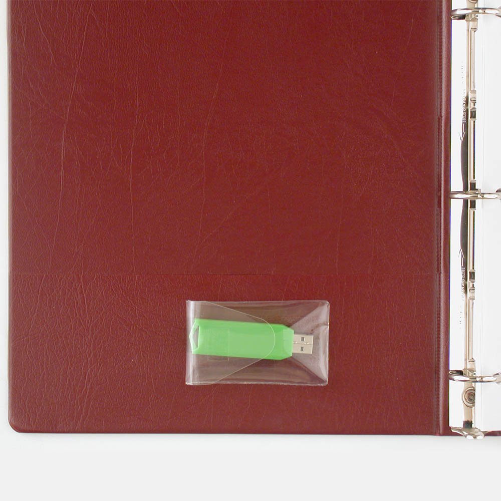 StoreSMART® - USB Flash Drive Holders- Peel & Stick Strip & Resealable Flap - 100-Pack - TL10252-100