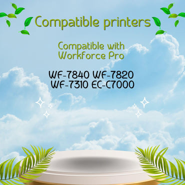 PayForLess bietet wiederaufbereitete Epson 812XL Tintenpatronen im Kombipack (812 XL T812) für Workforce Pro WF-7840, WF-7820, WF-7310 und EC-C7000 Drucker an (6er-Pack: 3 Schwarz, 1 Cyan, 1 Magenta, 1 Gelb).