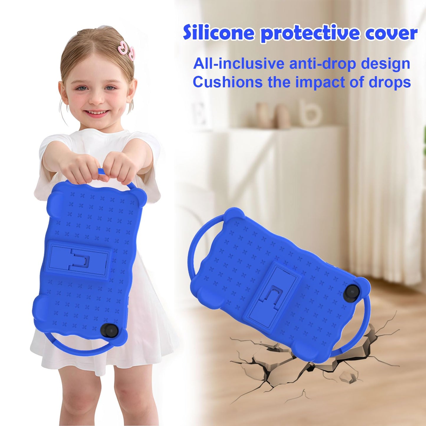 Nyxolaria Kids Tablet 7 inch for Children,32GB ROM Toddler Learning Tablet with Protective Case,Pre-Installed Educational Apps, Parental Control,Gift for Boys and Girls. (Blue)