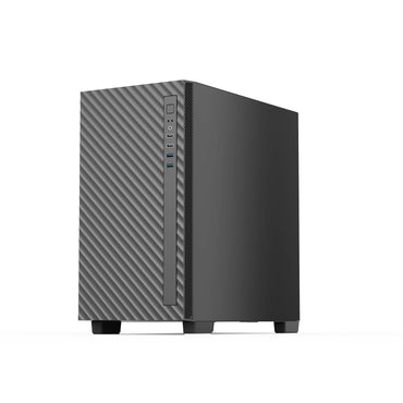 Rosewill FBM-X5 Micro-ATX Mini-Tower-PC-Gehäuse für Gaming und Büro mit vorinstalliertem 400-W-Netzteil, Unterstützung für 240-mm-/280-mm-AIO-Wasserkühlungen, 2x USB 2.0, 2x USB 3.0 und 1x 120-mm-PWM-Lüfter