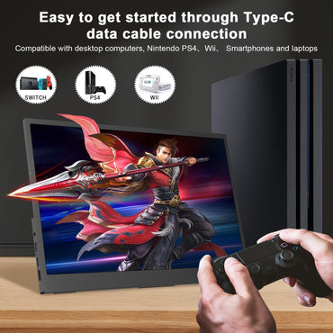 Portable Monitor for Laptop, 10.5" Screen Extender 1920x1280P IPS Travel Monitor 3:2, 500nits, 2000:1, w/45° Adjustable Stand, Standard HDMI USB-C Computer Display for Laptop PC Phone Mac PS4 Xbox