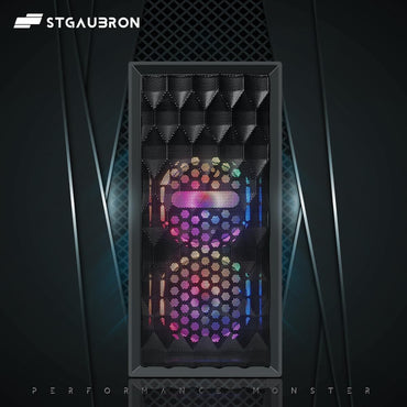 STGAubron Gaming-PC, Desktop-Computer, Radeon RX 580 8G GDDR5, Intel Core i5-9400F bis zu 4,1 GHz, 16 GB DDR4-Arbeitsspeicher, 512 GB SSD, 600M WLAN, Bluetooth 5.0, 2 RGB-Lüfter, Windows 11 Home