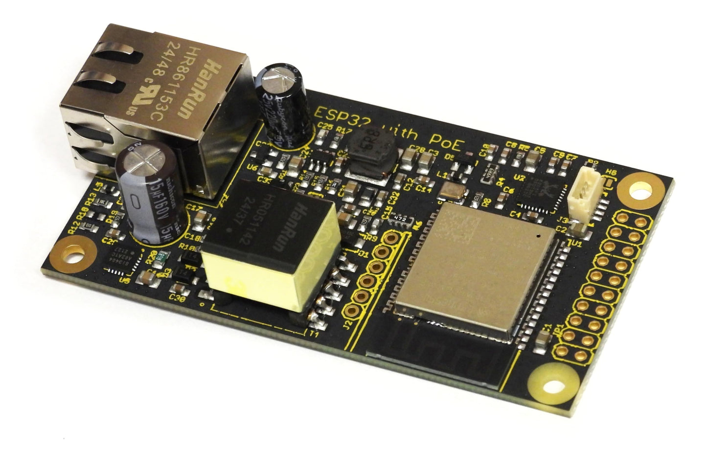 Silicognition wESP32 - ESP32 with Isolated Ethernet and 13W IEEE 802.3at PoE, 16MB Flash, MicroPython, Arduino, ESP-IDF Compatible