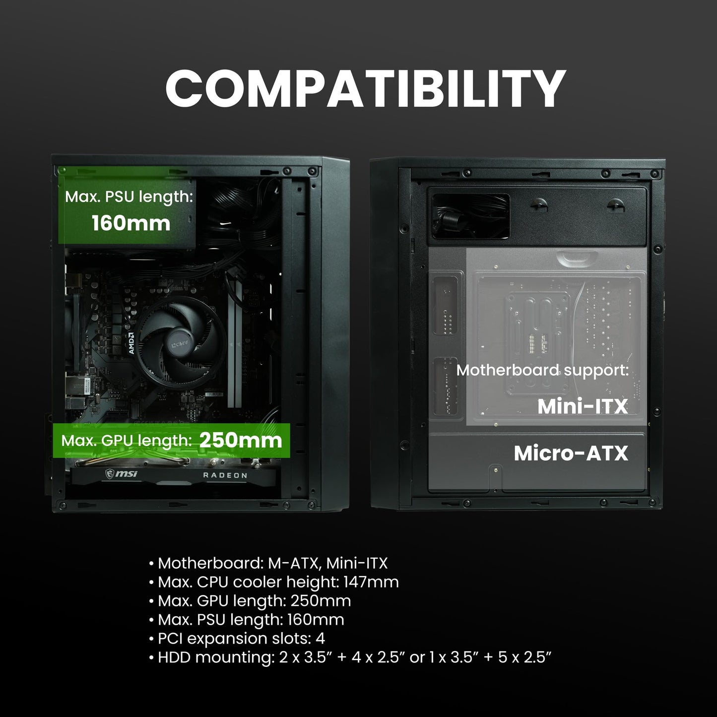 Zalman T6 MINI Compact M-ATX PC Case, Micro-ATX Mini-ITX SFF SFX HTPC Small Form Factor Computer Chassis, USB 3.0, 1 x 80mm Preinstalled Fan, Space Saving Mini Tower Office PC Workstation