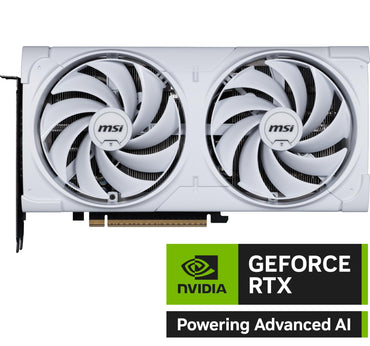 MSI Gaming RTX 5070 12G Ventus 2X OC White Graphics Card (12GB GDDR7, 192-bit, Extreme Performance: 2557 MHz, DisplayPort x3 2.1a, HDMI 2.1b, NVIDIA Blackwell Architecture)