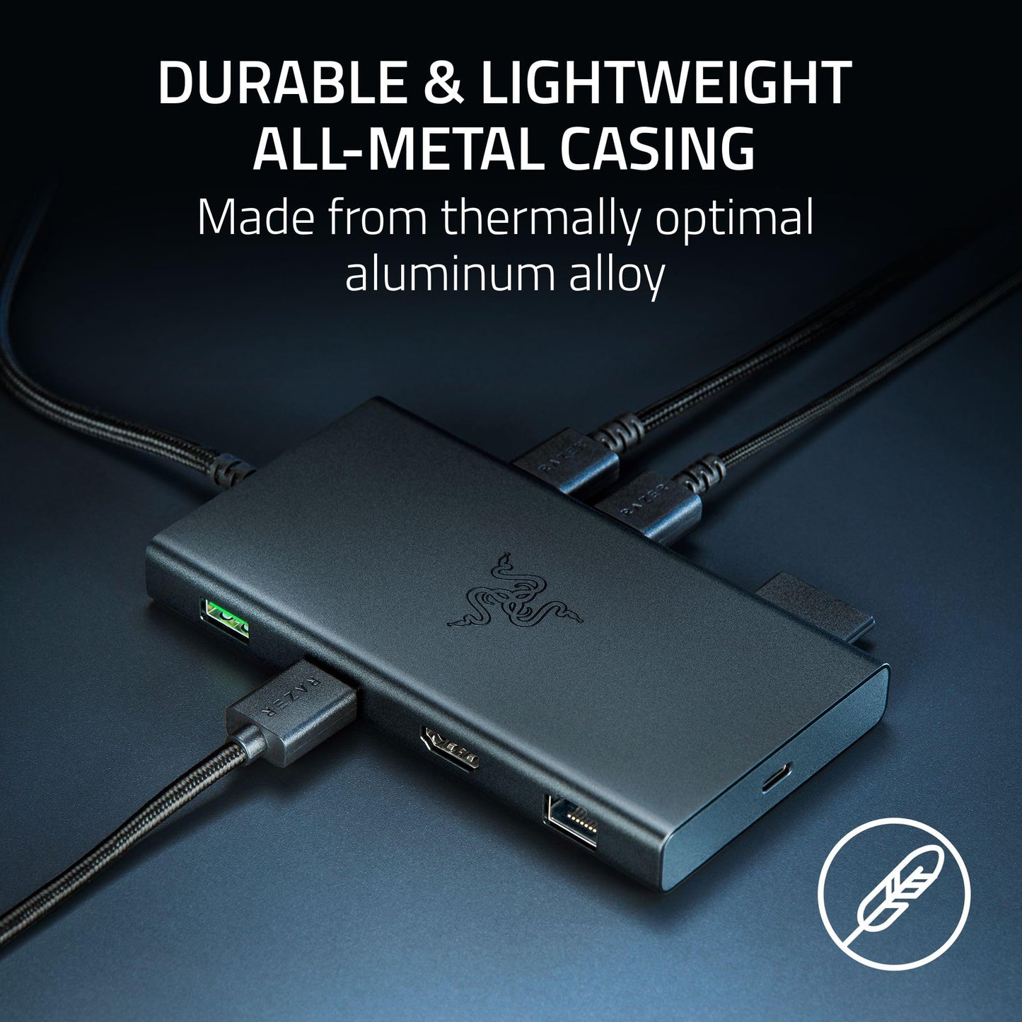 Razer USB C Dock 11-Port Travel Charging Station for Windows Mac Laptop iPad Surface Chromebook Galaxy Tab: Type C, HDMI, Ethernet, MicroSD - 4K 60 Hz Display - 85 W Tablets + Mobile Fast Charge