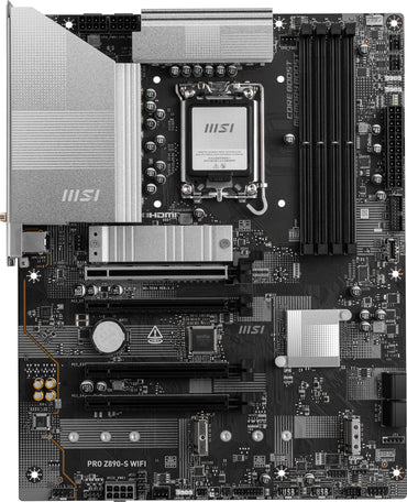 MSI PRO Z890-S WiFi ProSeries Motherboard (Unterstützt Intel Core Ultra Series 2 Prozessoren, LGA 1851, DDR5, PCIe 5.0, M.2, SATA, 2,5 Gbit/s LAN, USB Typ-C, Wi-Fi 7, Bluetooth 5.4, Thunderbolt 4, ATX)