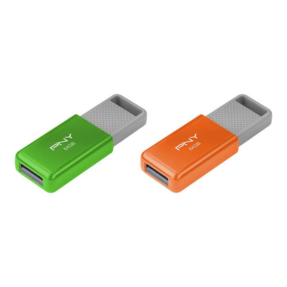 PNY 64 GB USB 2.0 Flash-Laufwerk 2er-Pack