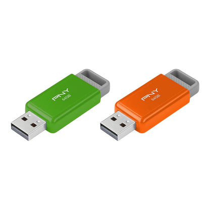 PNY 64 GB USB 2.0 Flash-Laufwerk 2er-Pack