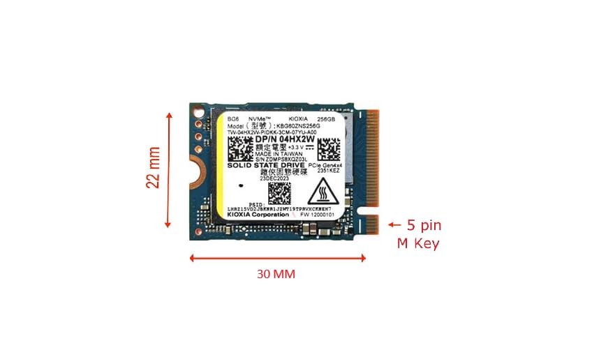 Original Kioxi 256 GB M.2 PCI-e NVMe Gen4x4 SSD Internes Solid-State-Laufwerk 30 mm 2230 Formfaktor M-Key Steam Deck