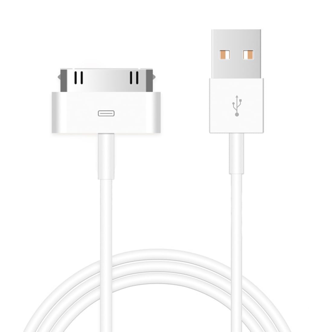 Pocxwa Charger Cable Compatible with Old iPhone 4 4S 3GS, Old iPad 1st 2nd 3rd Generation, iPod Classic 1st 2nd 3rd Gen, iPod Nano 5th 6th Gen, USB Fast Charge & Sync Charging Cord 1-Pack