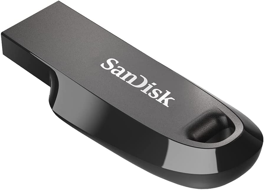 SanDisk 64GB Ultra Curve USB 3.2 Gen 1 Flash Drive - SDCZ550-064G-G46 - Bundle with (1) Everything But Stromboli Lanyard