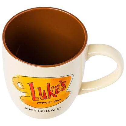 Silver Buffalo Gilmore Girls Ceramic Mug Featuring Luke’s Logo, 18 Ounces