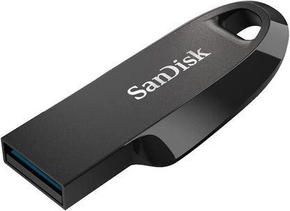 SanDisk 64GB Ultra Curve USB 3.2 Gen 1 Flash Drive - SDCZ550-064G-G46 - Bundle with (1) Everything But Stromboli Lanyard