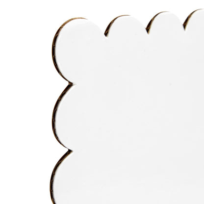 Sparkle and Bash Cake Board Rectangle - 14 x 10 In, White Foil, Pack of 25 - Scalloped Edge Sturdy Paper Base for Desserts & Cupcakes - Quarter Sheet Cake Boards