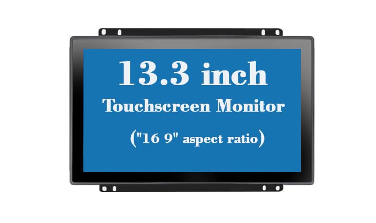 RIUIIN 13,3-Zoll-Open-Frame-Touchscreen-Monitor, 1920 x 1080 Pixel Auflösung, 16:9 Seitenverhältnis, wasserdicht, VESA- und Panelmontage, für Kiosksysteme, Automatisierung, POS-Systeme, Verkaufsautomaten, HMI und Digital Signage, 24/7-Betrieb