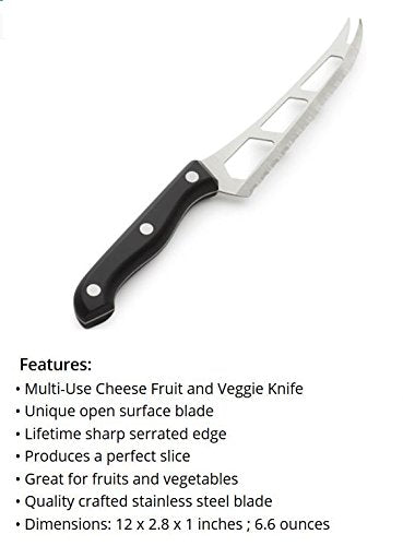 Prodyne CK-300 Mehrzweckmesser für Käse, Obst und Gemüse, Silber