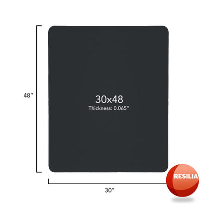 RESILIA Unterlage für Hundeboxen und Zwinger zum Schutz von Böden, wasserabweisende Matte für harte Böden und Oberflächen, 76 x 122 cm, Schwarz