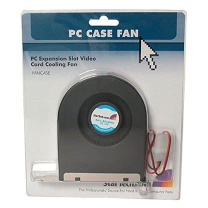 StarTech.com Expansion Slot Rear Exhaust Cooling Fan with LP4 Connector (FANCASE), Black, 1 Count (Pack of 1)