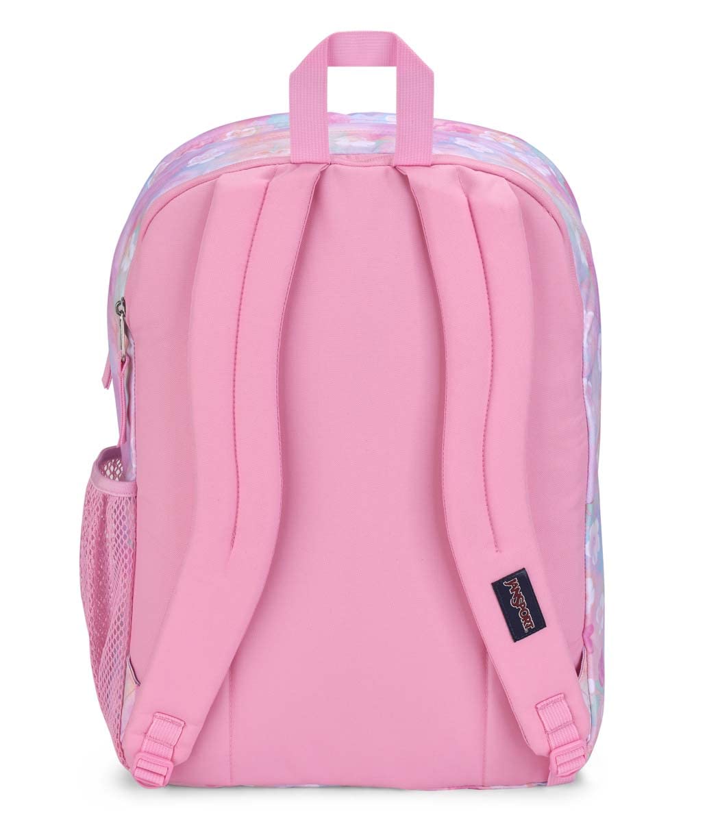 JanSport Laptop-Rucksack – Computertasche mit 2 Fächern, ergonomischen Schultergurten, 15-Zoll-Laptopfach, Tragegriff – Bücherrucksack – Erdbeer-Dusche 