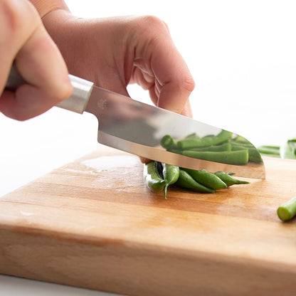 Rada Cutlery Cook’s Utility Knife (R140), 4.75" Stainless Steel Hollow Ground Blade, Made in USA, Silver Handle