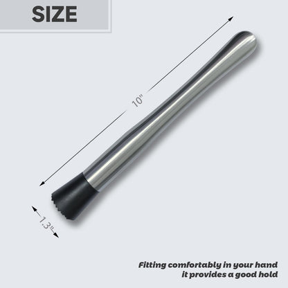 Ortarco 8 Zoll Edelstahl-Stößel für Cocktails 