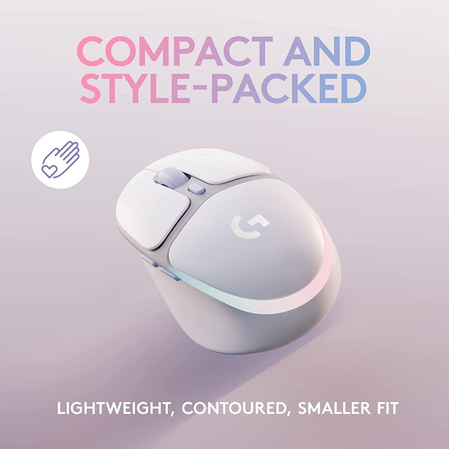 Logitech G705 Wireless Gaming Mouse, Customizable LIGHTSYNC RGB Lighting, Lightspeed Wireless, Bluetooth Connectivity, Lightweight, PC/Mac/Laptop - White Mist