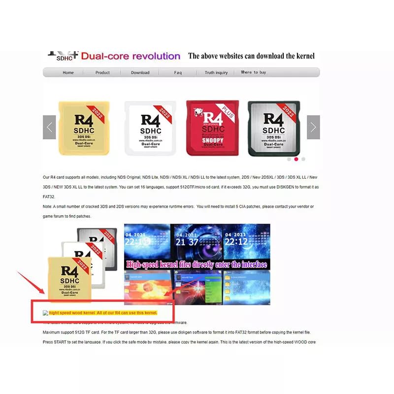 Pro-Version 16 GB Micro SDHC Dual Core Revolution Cartridge, kompatibel mit New 2DS/3DS/LL/XL NDSL NDSI, inklusive Kartenadapter, keine Zeitüberschreitung, vorinstalliert, Plug &amp; Play, Gold (Gold)