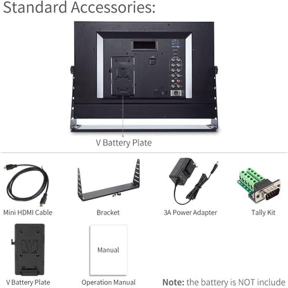 SEETEC P215-9HSD-192 21.5 Inch Broadcast Production LCD Monitor 3G SDI 4K HDMI Input and Output IPS Full HD 1920x1080