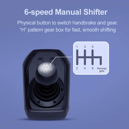 PXN PC-Lenkrad, V9 Universal USB-Rennlenkrad mit 270/900 Grad Lenkwinkel, 3 Pedalen und Schalthebel-Bundle für PC, Xbox One, Xbox Series X/S, PS4, PS3, Switch (Schwarz)