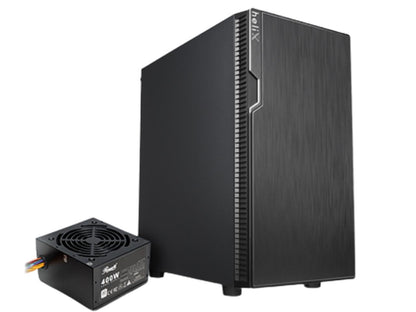 Rosewill FBM-X2-400-HELIX Micro ATX Mini Tower Desktop Gaming & Office PC Computer Case with Pre-Installed 400W Power Supply, 240mm AIO Support, 2X USB 2.0, 1 USB 3.0