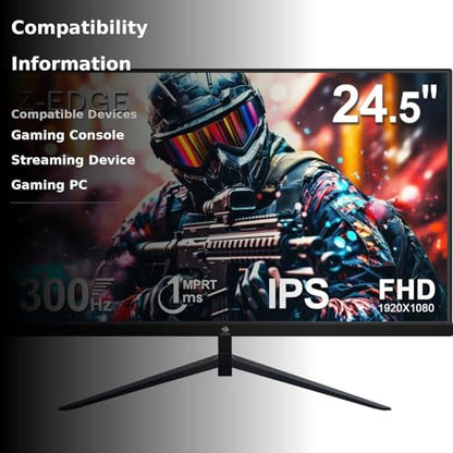 Z-Edge 32 inch Curved Gaming Monitor, FHD 1080P 240Hz Curved Monitor,1500R Computer Monitor, MPRT 1ms Monitor, UG32P 2X DP 1.4 Ports and 2X HDMI 2.0 Ports