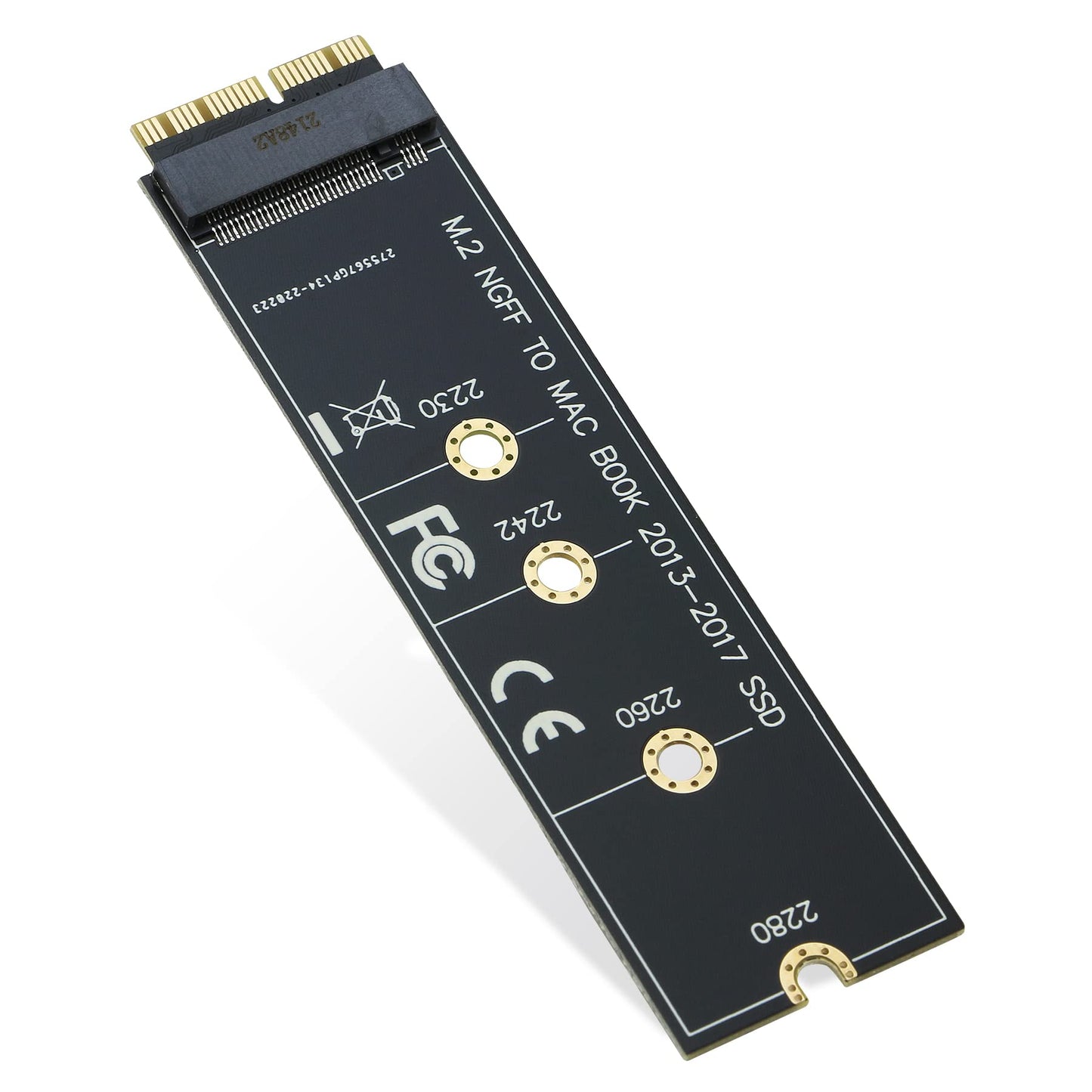 RIITOP M.2 NVMe SSD auf 12+16-Pin Upgrade-Adapter für MacBook Air (2013-2017) A1465 A1466 und Mac Pro (Ende 2013-2015)