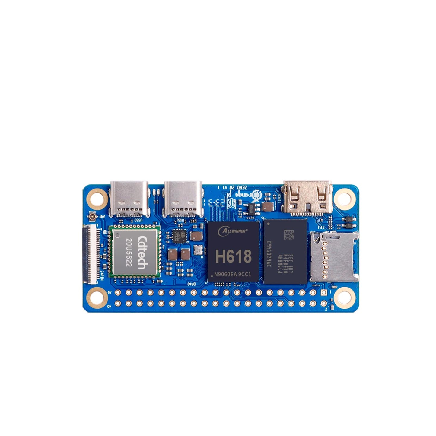 Orange Pi Zero 2W 1.5GB Allwinner H618 LPDDR4 Quad Core CPU 64 Bit Single Board Computer, 1.5GHz Frequency WiFi 5.0 Bluetooth 5.0 onboard Antenna Support 4K Display Run Android Ubuntu
