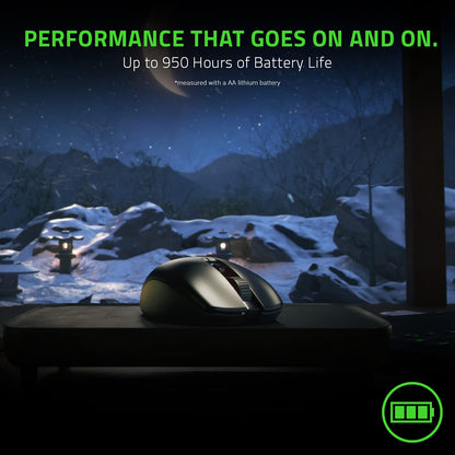 Razer Orochi V2 Mobile Kabellose Gaming-Maus: Ultraleicht – 2 kabellose Modi – Bis zu 950 Stunden Akkulaufzeit – Mechanische Mausschalter – Optischer 5G-Sensor mit 18.000 DPI – Klassisches Schwarz