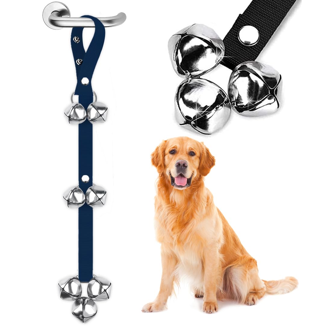 BLUETREE Hunde-Türklingeln Premium-Qualität, Trainings-Toilettenklingel, verstellbare Türklingel, Hunde-Türklingeln für die einfache Stubenreinheitserziehung Ihres Welpen - 7 extra große, laute 1,4-Türklingeln 