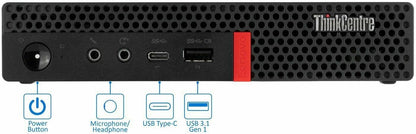 Lenovo ThinkCentre M920q Tiny Desktop,Intel 6 Core i5-8500T,16GB RAM,256GB NVME SSD,HDMI,DisplayPort,WiFi,Bluetooth,Wireless Keyboard Mouse,Windows 11 black (Renewed)