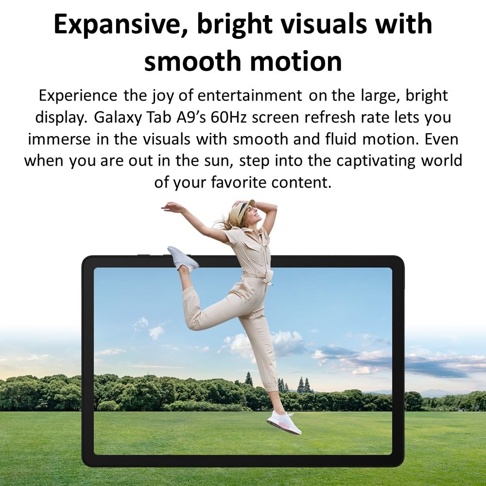 Samsung Galaxy Tab A9 4G LTE SM-X115 (64GB, 4GB, Cellular) 8.7" Android Tablet, Octa-core (6nm), Dual Speakers (Factory Unlocked) (Renewed)