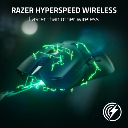 Razer Viper V2 Pro HyperSpeed ​​Kabellose Gaming-Maus: Ultraleicht (58 g) – Optische Schalter der 3. Generation – Optischer Sensor mit 30.000 DPI und integrierten Bedienelementen – 90 Stunden Akkulaufzeit – USB-C-Kabel im Lieferumfang enthalten – Schwarz
