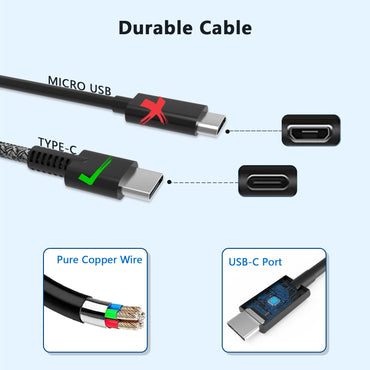 Nivjuky Neues schlankes 65-W-USB-C-Laptop-Ladegerät, kompatibel mit HP EliteBook, OmniBook, ProBook, ZBook, Envy, Spectre, Chromebook, Pavilion, Elite x2 – Typ-C-Reisenetzteil